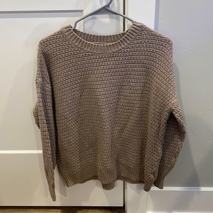 Waffle knit sweater